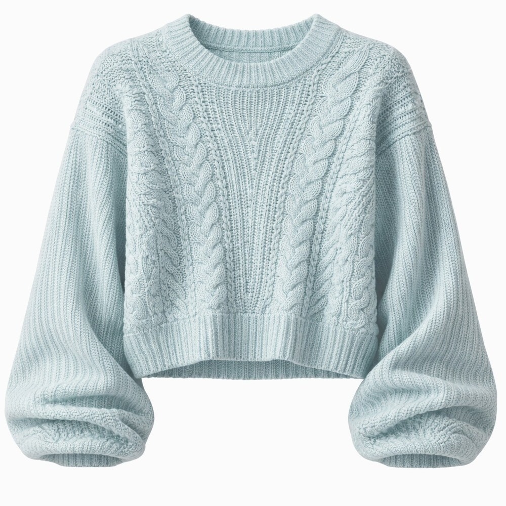 Harper Heritage Womens‎ Balloon Sleeve Cable Knit Sweater Size S Oversized Cozy